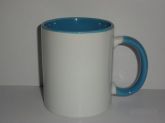 Caneca com alça e interna colorida - Azul Claro.